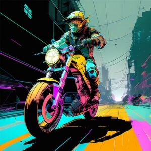 Inkpunk Diffusionで生成したイラストの例(3)
