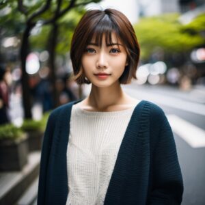 Stable Diffusion XLで生成した日本人女性の画像の例（3）