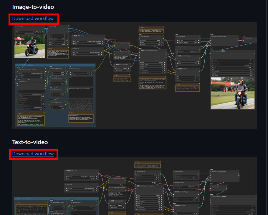 LTX-Video用のComfyUIワークフローのダウンロード方法