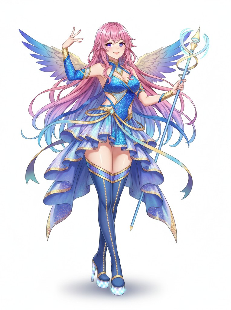 派手な女の子のキャラクター