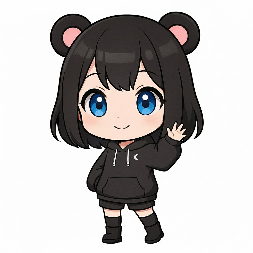 Geminiにくろくまちゃんの全身像を補完してもらった例