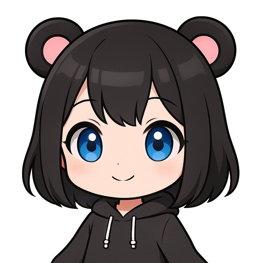 くろくまちゃんのちびキャライラスト