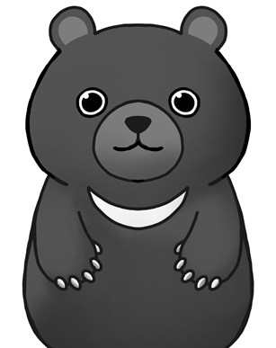 ツキノワグマのキャラクター(くろくま作)