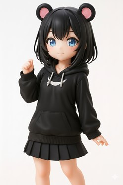 Geminiに頼んで女の子にスカートを追加してもらった場合の例
