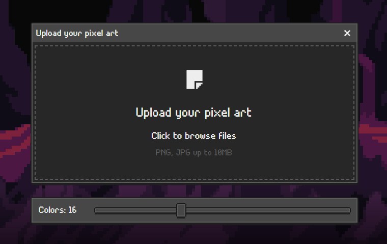 Pixel Snapper オンライン版の画面