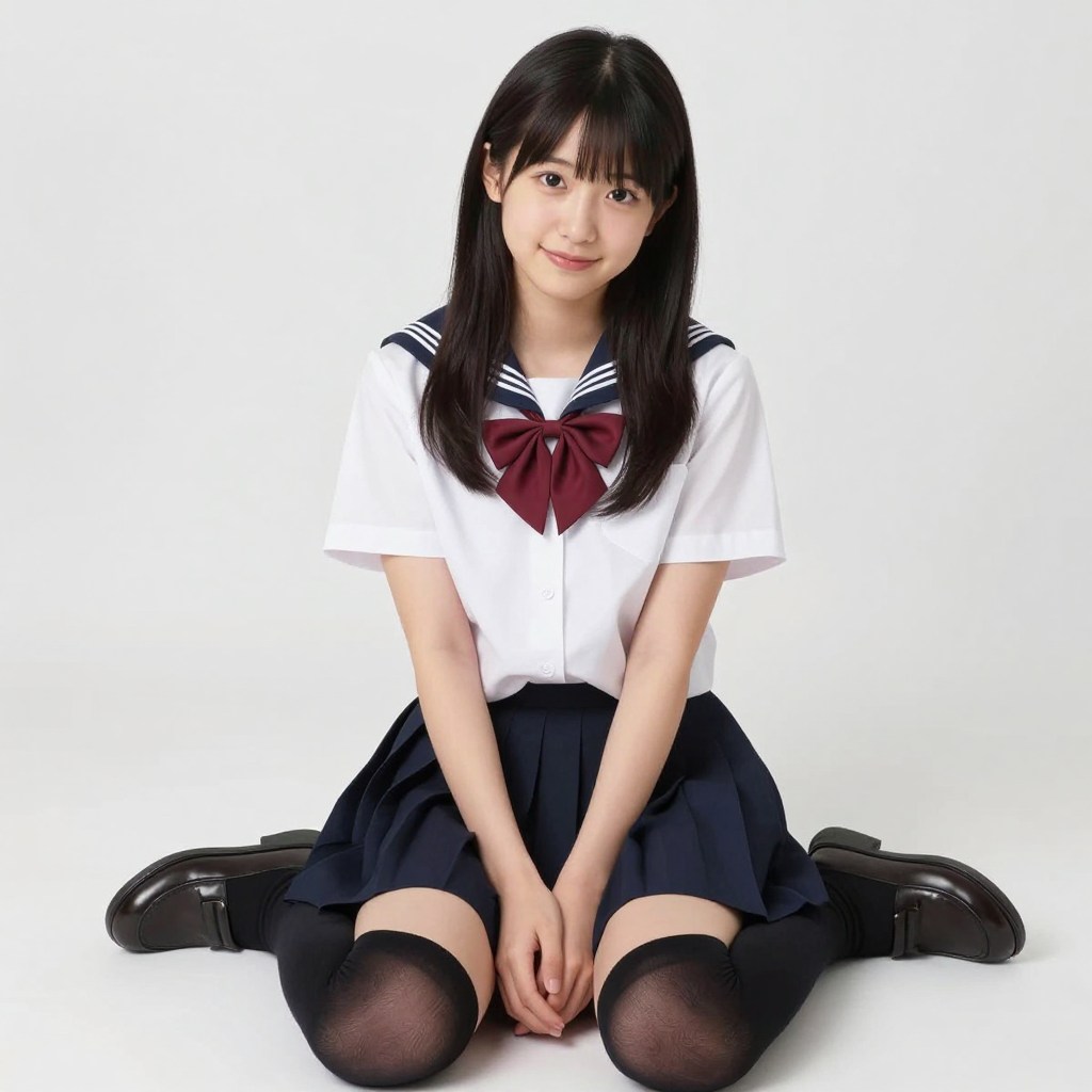 AIで生成した女子高生の画像