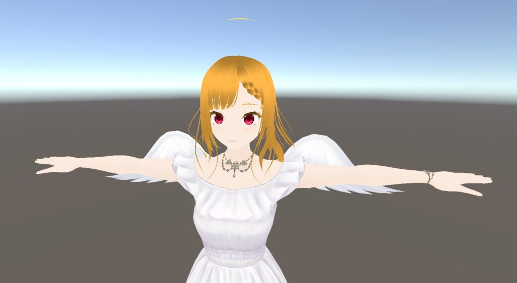 アルファクリッピングを設定した場合の3Dモデルの見た目