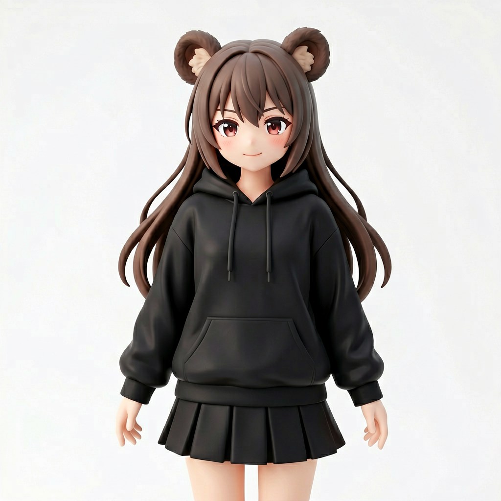 ERNIE-Imageで生成した画像の例（美少女フィギュア風画像）