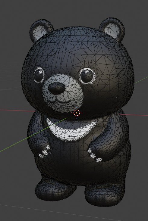 Pixal3Dで生成した3DモデルをBlenderで最適化した場合の例