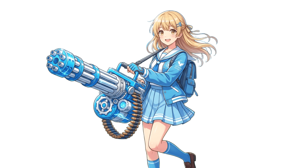 背景を除去した美少女イラストの例
