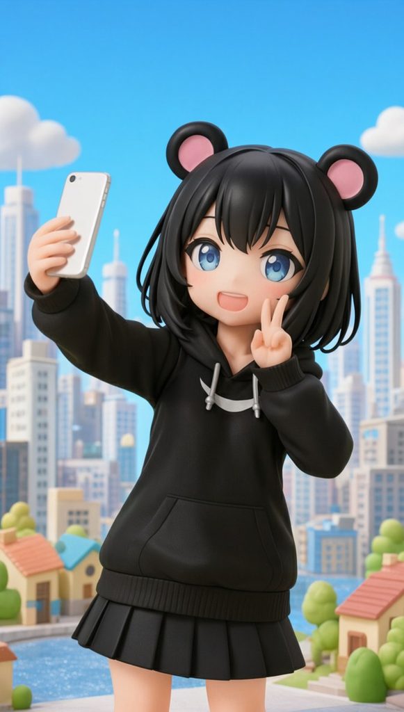 Qwen-Image-2.1で背景を変更した場合の例